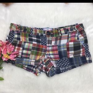 American Eagle Madras Plaid Shorts